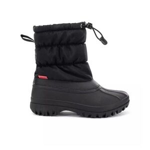 Chooka Womens Nylon Puffer Snow Boot Black Insulated Waterproof C11158427B Sz  9